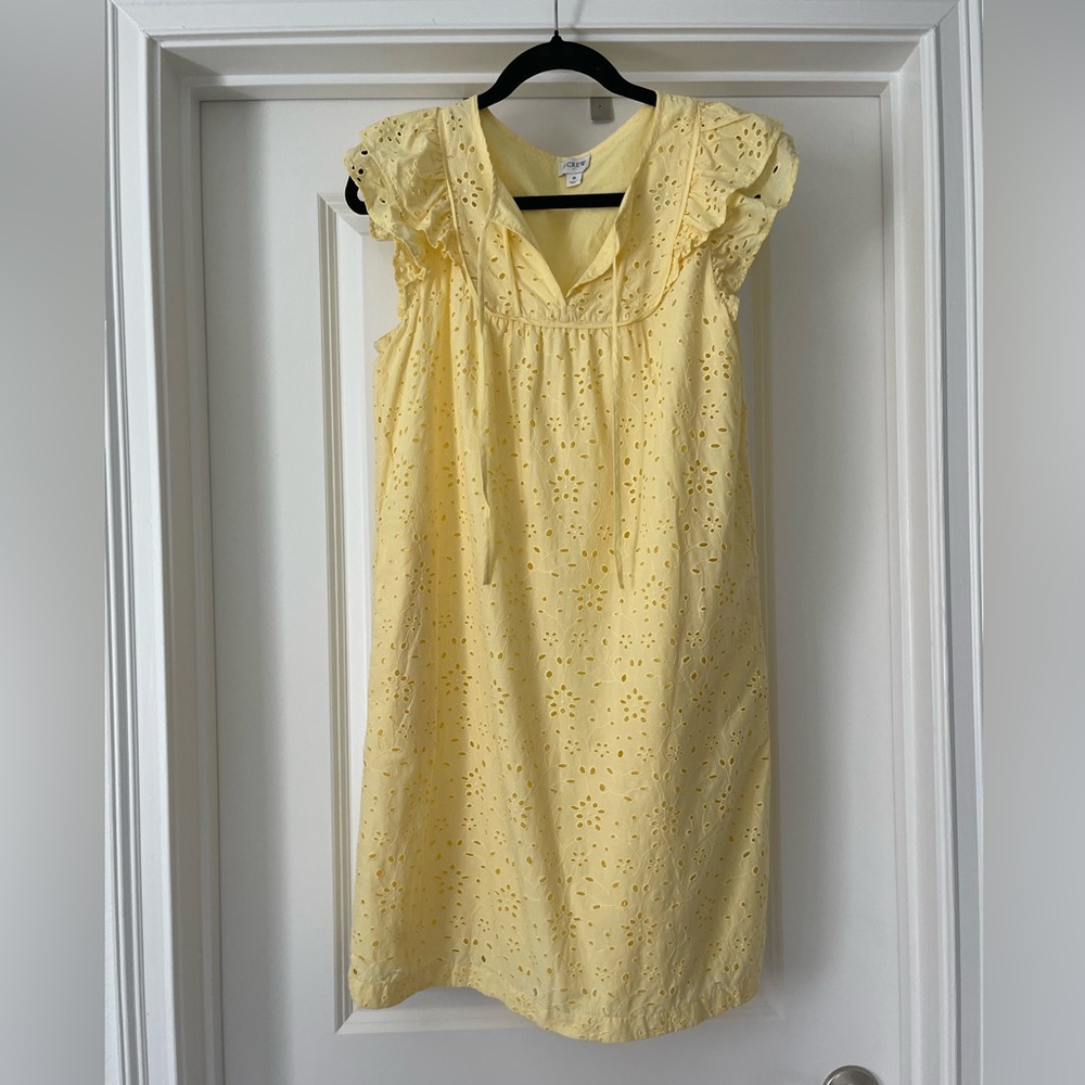 J. Crew Yellow eyelet  Sundress size 6